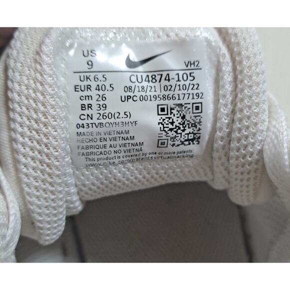 Nike Women's 9 Ryzo 365 2 Athletic Shoe White Low Top Lace Up - Picture 5 of 6